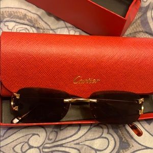 Cartier dark shade glasses.